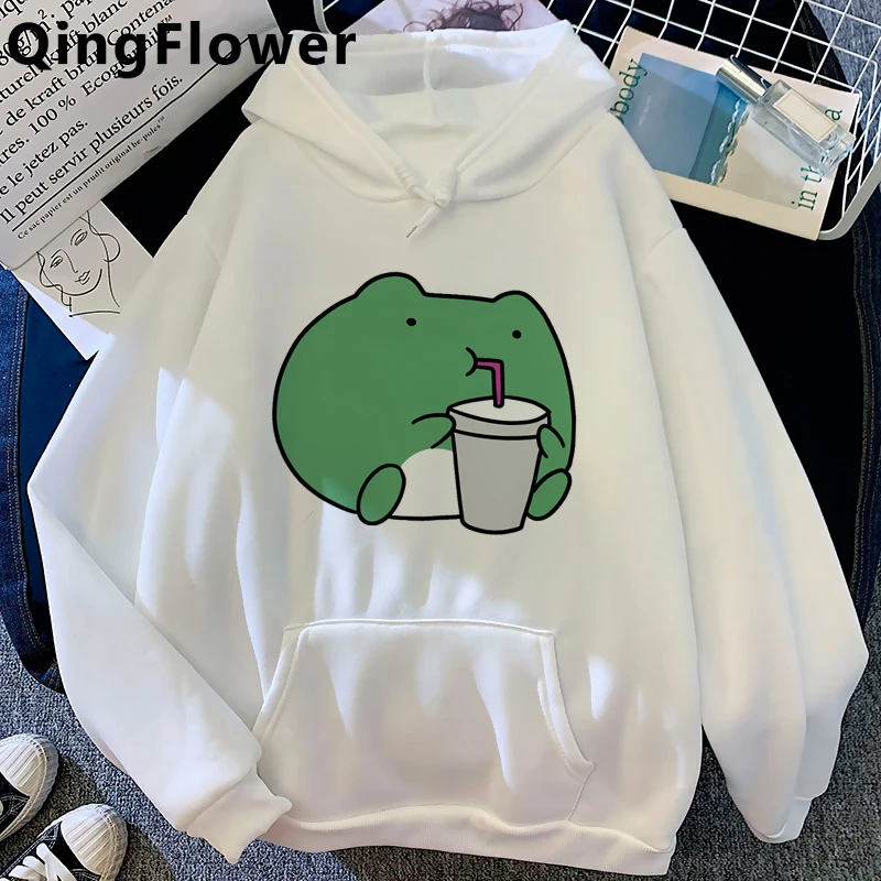 Kawaii Frog hoodies female printed streetwear Ulzzang printed women pullover Oversized
Kawaii Frog hoodies female printed streetwear Ulzzang printed women pullover Oversized