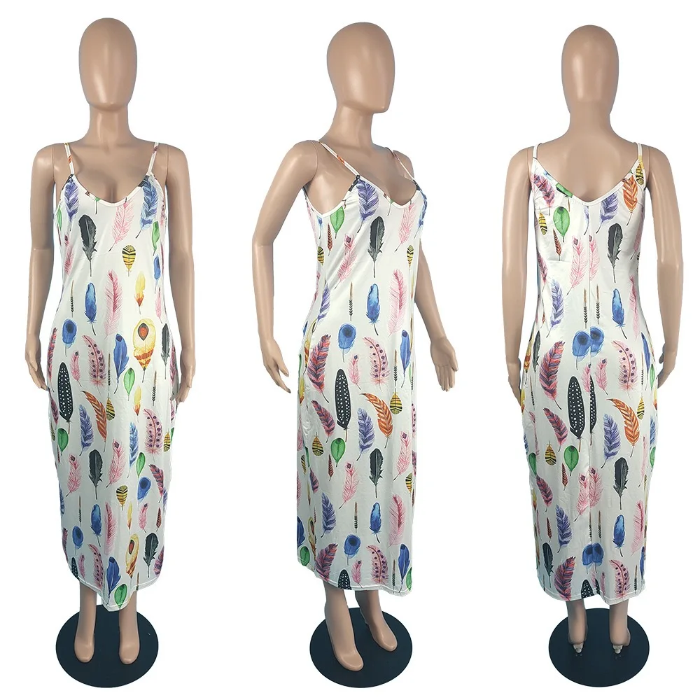 2021 Summer New Style Clothes Women Dresses Spaghetti Strap V Neck Loose Fashion Printed Evening Night Club Wear Dress Wholesale
2021 Summer New Style Clothes Women Dresses Spaghetti Strap V Neck Loose Fashion Printed Evening Night Club Wear Dress Wholesale