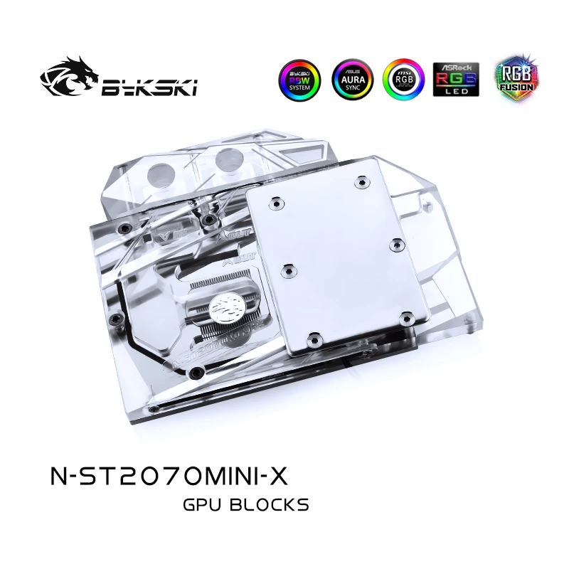 Водяной блок Bykski для ZOTAC RTX2070 8GD6 MINI OC/RTX 2060 AMP/RTX Super Mini/2070 нагнетатель/крышка из
