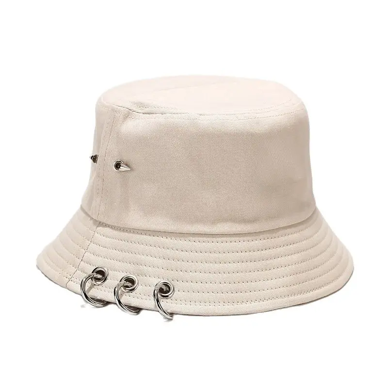 Harajuku Hip Hop Solid Color Bucket Hat Spiked Rivets Metal Rings Outdoor Wide Brim Sunscreen Fisherman Cap
Harajuku Hip Hop Solid Color Bucket Hat Spiked Rivets Metal Rings Outdoor Wide Brim Sunscreen Fisherman Cap