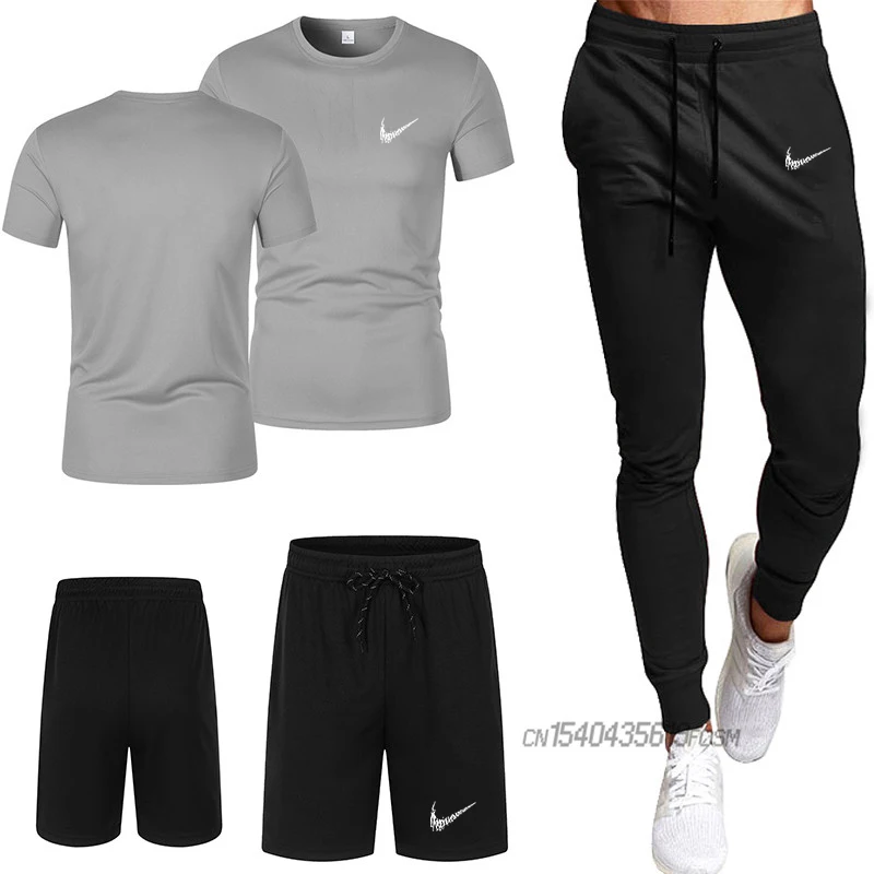 2021 summer men's fashion sports quick-drying breathable training running T-shirt shorts + all-match sports trousers 3-piece set
2021 summer men's fashion sports quick-drying breathable training running T-shirt shorts + all-match sports trousers 3-piece set