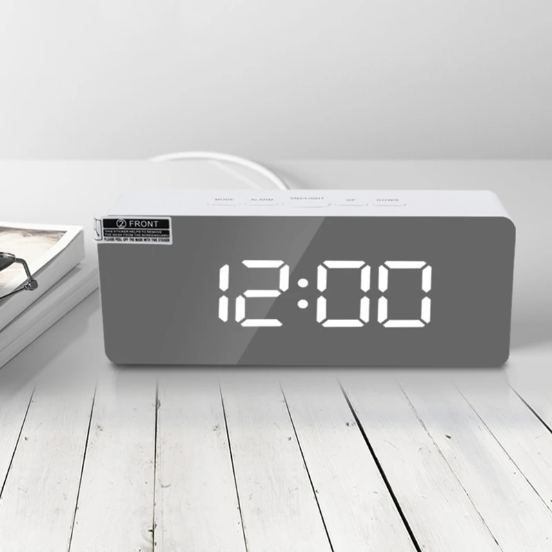 Digital LED Mirror Alarm Clock Snooze Electronic Large Time Temperature Display Home Decoration USB Port Battery Powered
Digital LED Mirror Alarm Clock Snooze Electronic Large Time Temperature Display Home Decoration USB Port Battery Powered