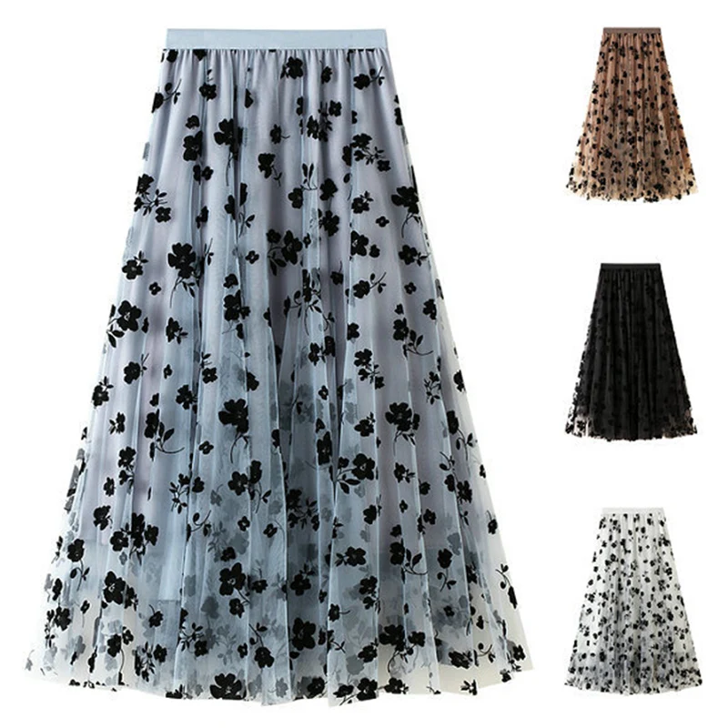 2021 Fashion Mid-Length Mesh Skirt Black Cute Clover Print For Women Ladies d88
2021 Fashion Mid-Length Mesh Skirt Black Cute Clover Print For Women Ladies d88