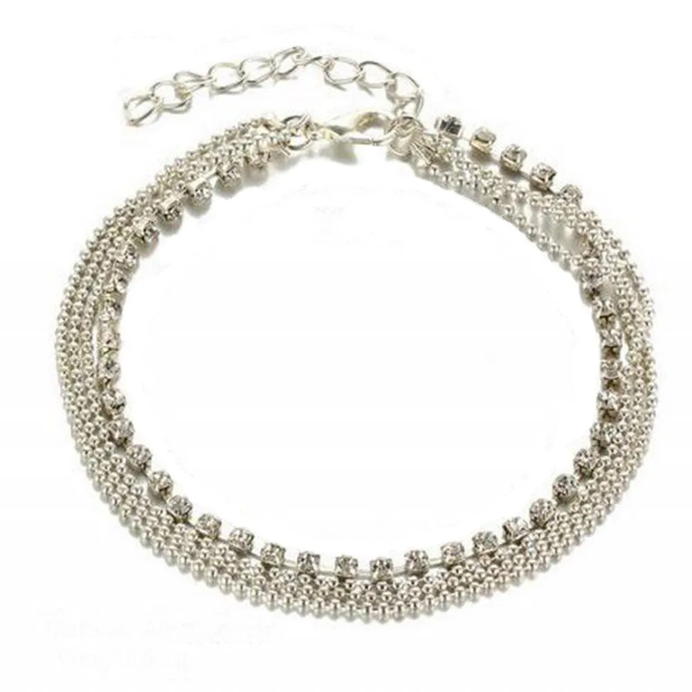 New Design Multi Layer Silver Crystal Ball Bracelet Anklet Ankle Foot Chain Women Jewelry
New Design Multi Layer Silver Crystal Ball Bracelet Anklet Ankle Foot Chain Women Jewelry