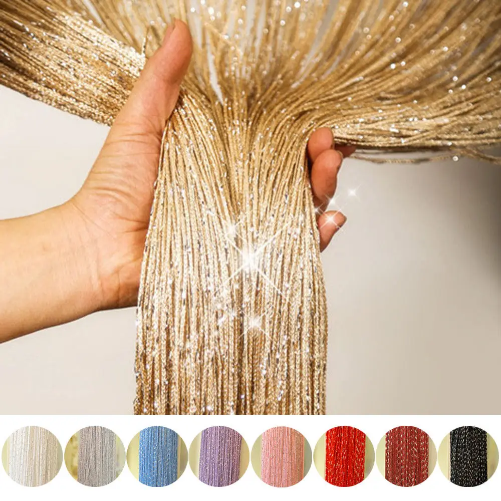 Shiny Tassel Silver Line String Curtain Fashion Valance Living Room Divider Wedding DIY Home Decoration 8 Color Window Door
Shiny Tassel Silver Line String Curtain Fashion Valance Living Room Divider Wedding DIY Home Decoration 8 Color Window Door