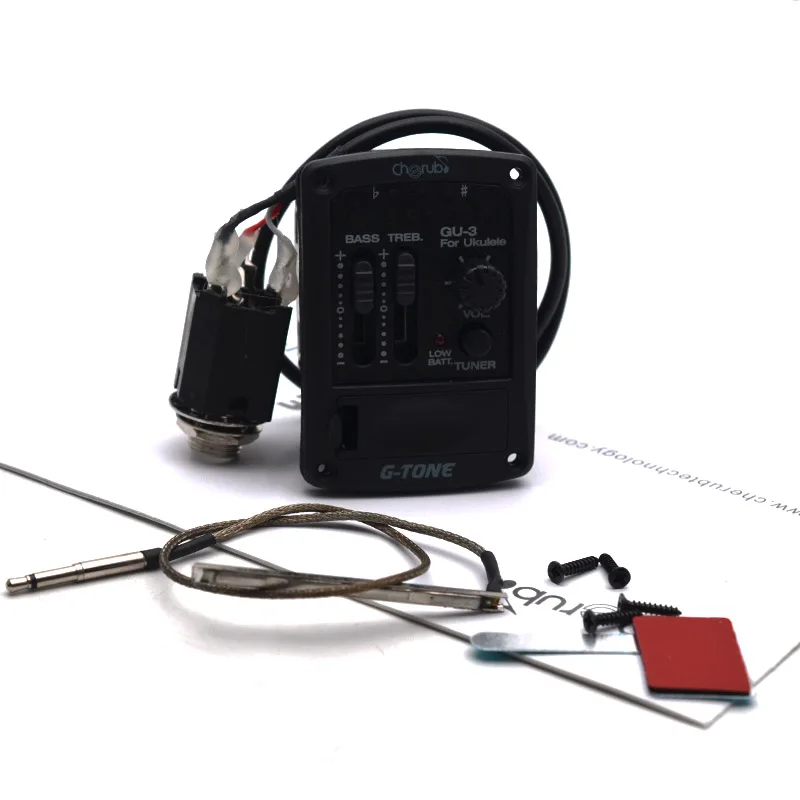 Cherub GU-2 GU-3 Acoustic Ukulele Preamp System 2Band EQ for Ukulele with Chromatic Tuner Ukulele Pickup Free Shipping
Cherub GU-2 GU-3 Acoustic Ukulele Preamp System 2Band EQ for Ukulele with Chromatic Tuner Ukulele Pickup Free Shipping