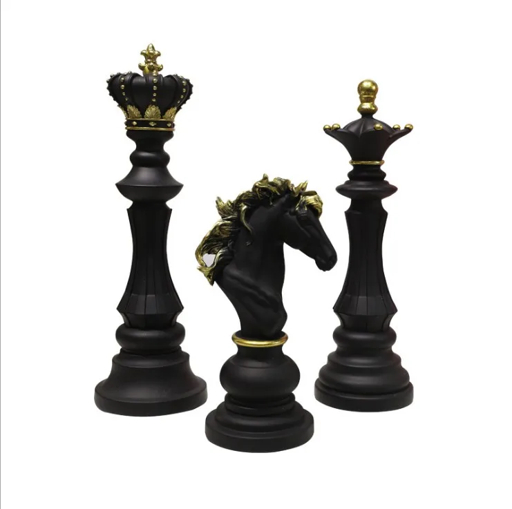 Resin Classic Large Chess Decoartion Three Pack Chess King Queen Knight Statue Sculpture
Resin Classic Large Chess Decoartion Three Pack Chess King Queen Knight Statue Sculpture