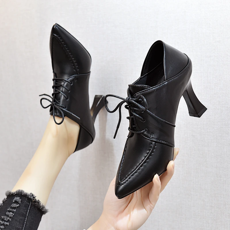 2021 New Fashion Pointed Shoes Lace Up Female Pumps Spring Autumn Microfiber Basic Women Shoes Concise High Heels Hot Deal Shoes
2021 New Fashion Pointed Shoes Lace Up Female Pumps Spring Autumn Microfiber Basic Women Shoes Concise High Heels Hot Deal Shoes