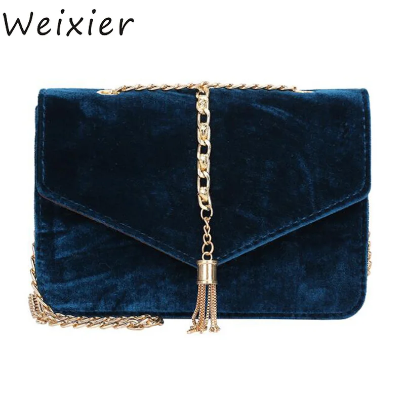 WEIXIER Velvet Shoulder Bag Chain Tassel Crossbody Bags Designer Vintage Ladies Velour bag Small Flap Messenger Bag LY-76
WEIXIER Velvet Shoulder Bag Chain Tassel Crossbody Bags Designer Vintage Ladies Velour bag Small Flap Messenger Bag LY-76