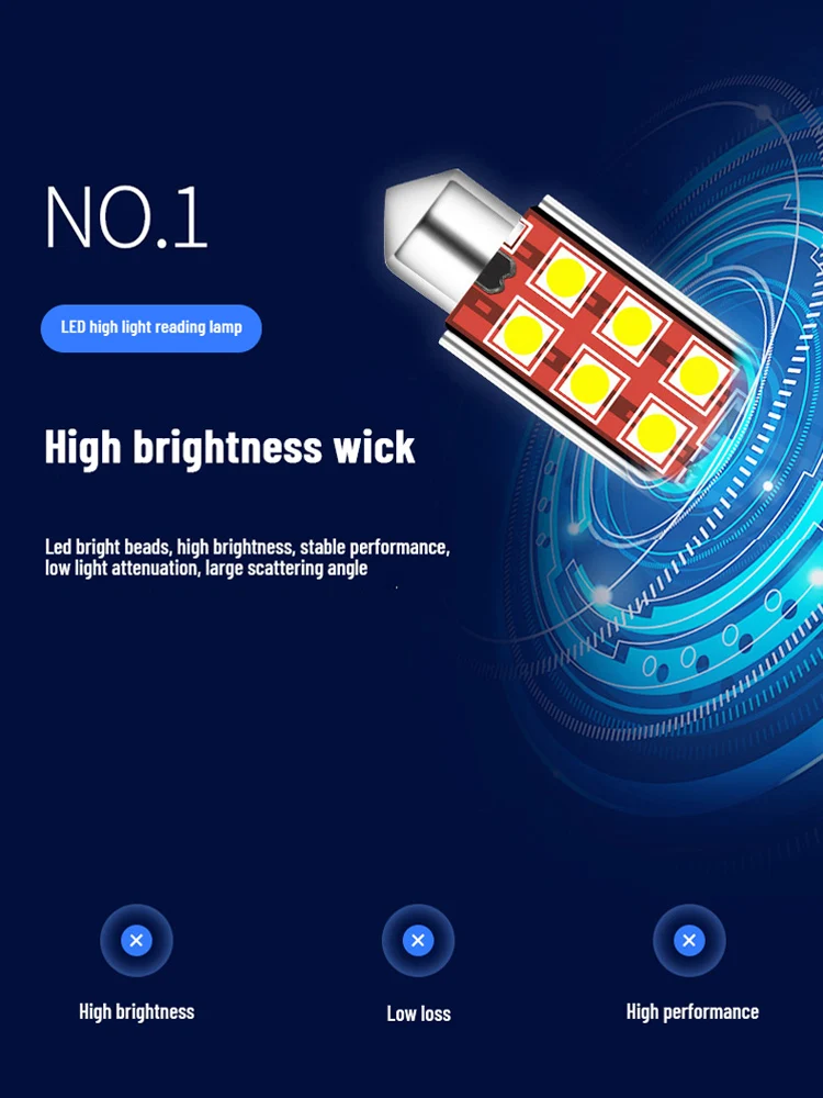 Car Reading Lamp T10 LED Bulbs 31MM 36MM 39MM 41MM Festoon Lamps Auto Interior Reading Dome Light Trunk Decoration Lights 12V
Car Reading Lamp T10 LED Bulbs 31MM 36MM 39MM 41MM Festoon Lamps Auto Interior Reading Dome Light Trunk Decoration Lights 12V