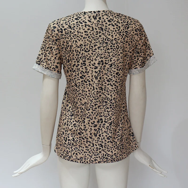 New Women Tshirt Summer Casual O-Neck Leopard Print T Shirt Fashion Short Sleeve Tunic Tops Streetwear Camisetas Verano Mujer
New Women Tshirt Summer Casual O-Neck Leopard Print T Shirt Fashion Short Sleeve Tunic Tops Streetwear Camisetas Verano Mujer