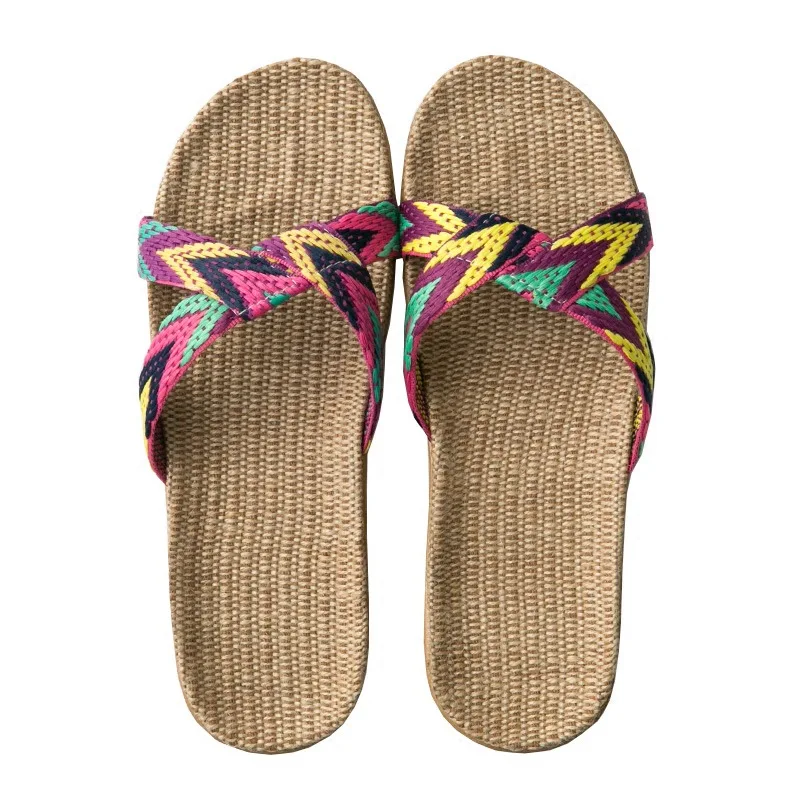 Summer men and women cute home linen slippers indoor home non-slip floor sandals and slippers beach shoes
Summer men and women cute home linen slippers indoor home non-slip floor sandals and slippers beach shoes