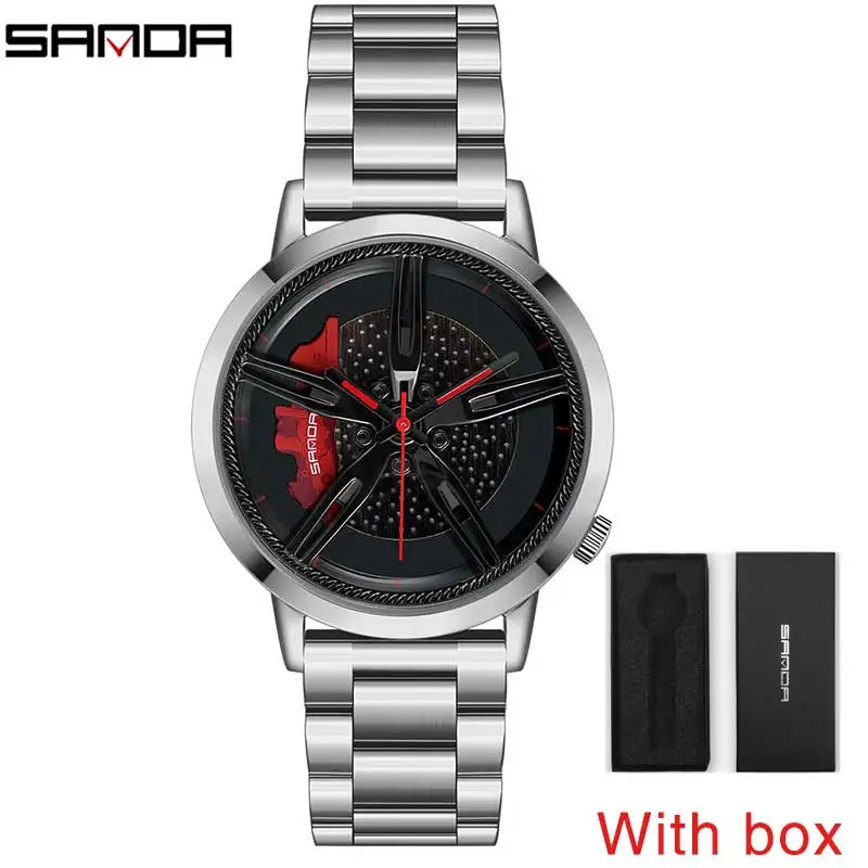 Relogio Masculino SANDA Mens Luxury Watches Sports Car Watches 3D Sport Rim Hub Wheel Wristwatch Car Quartz Men's Watches
Relogio Masculino SANDA Mens Luxury Watches Sports Car Watches 3D Sport Rim Hub Wheel Wristwatch Car Quartz Men's Watches