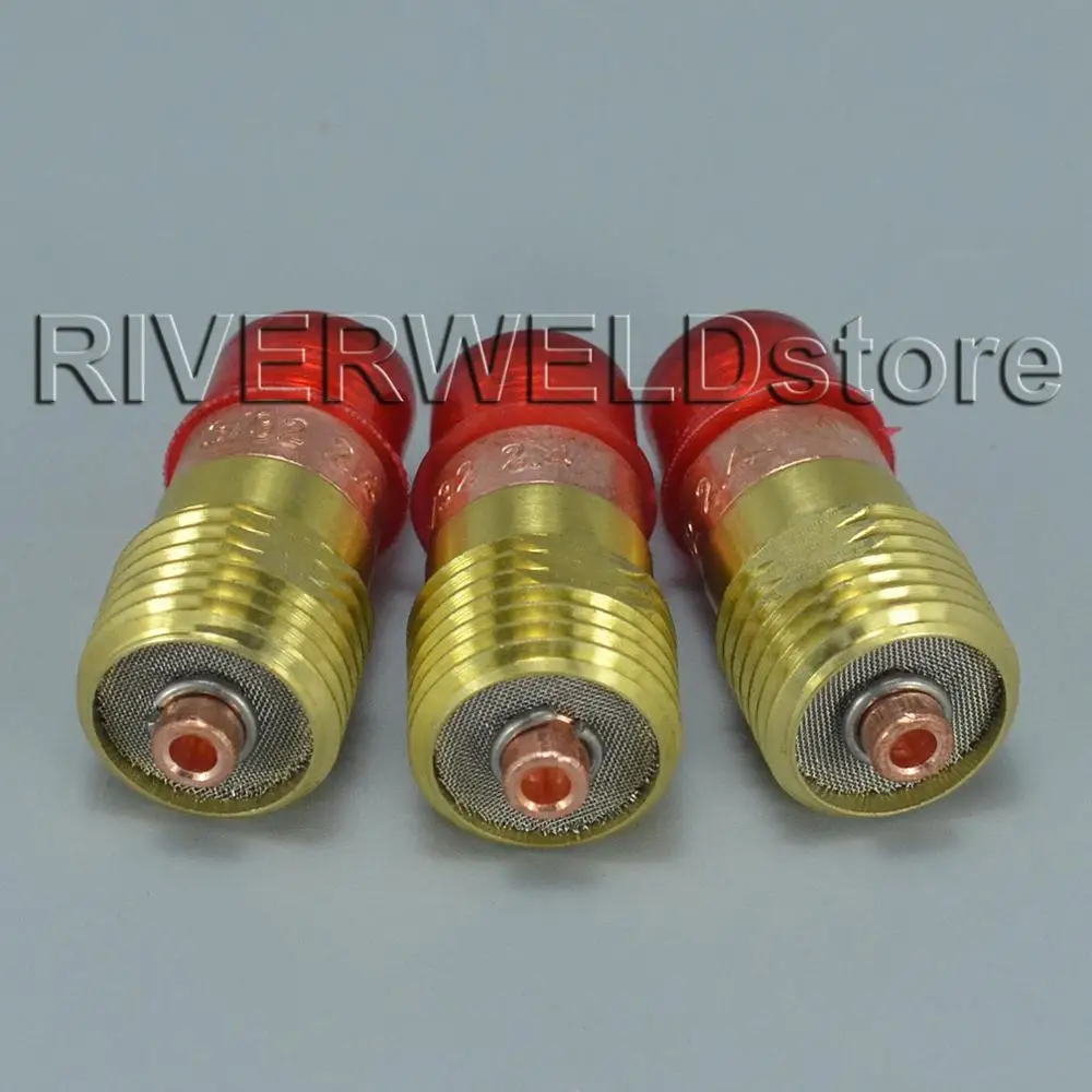 TIG короткая газовая линза 17GL332 3/32 "и 2,4 мм подходит для WP SR 17 18 26 TIG Сварочная горелка 3pk
TIG короткая газовая линза 17GL332 3/32 "и 2,4 мм подходит для WP SR 17 18 26 TIG Сварочная горелка 3pk