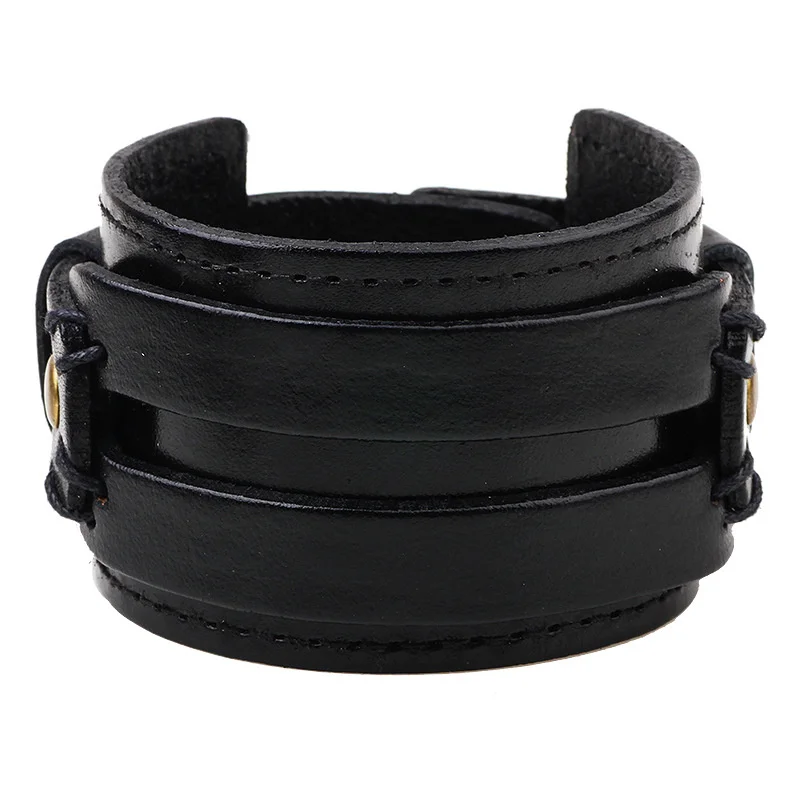 2021 Jewelry Luxury Accessories Wide Leather the man chain Hip hop Men's Bracelet For Boy
2021 Jewelry Luxury Accessories Wide Leather the man chain Hip hop Men's Bracelet For Boy