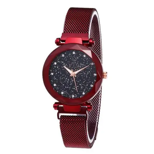 

Relogio Feminino Fashion Women Starry Sky Watches Magnetic Mesh Belt Watch Women Dress Luminous Quartz Wristwatch Zegarek Damski
