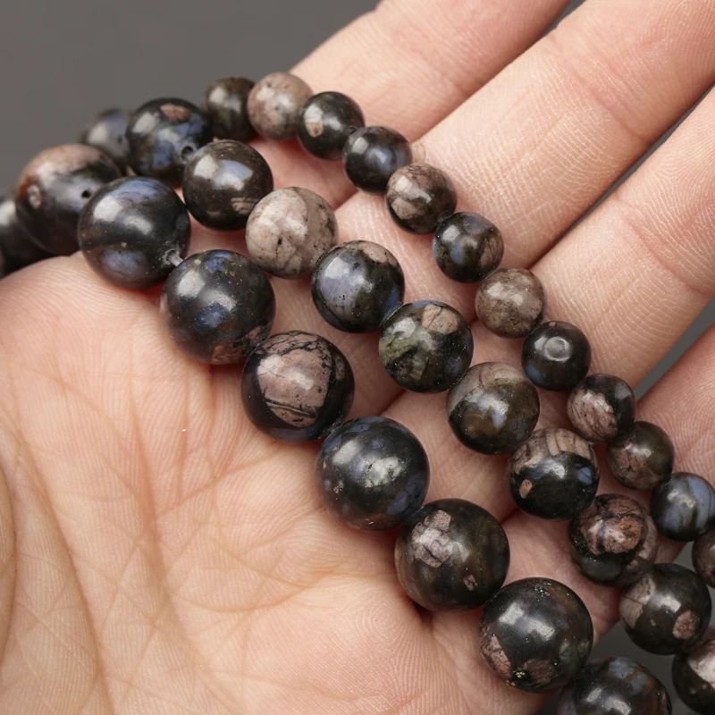 Hesiod Natural Blue Black Stripe Stone Round Loose Beads for jewelry Making 6/8/10mm Spacer Beads Diy Bracelets Necklace
Hesiod Natural Blue Black Stripe Stone Round Loose Beads for jewelry Making 6/8/10mm Spacer Beads Diy Bracelets Necklace