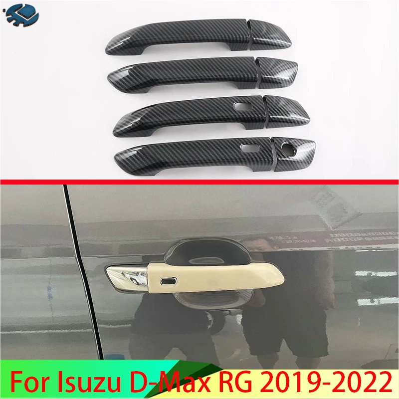 For Isuzu D-Max RG 2019-2022 Car Accessories Carbon Fiber Style Door Handle Cover With Smart Key Hole Catch Cap Trim Molding
For Isuzu D-Max RG 2019-2022 Car Accessories Carbon Fiber Style Door Handle Cover With Smart Key Hole Catch Cap Trim Molding