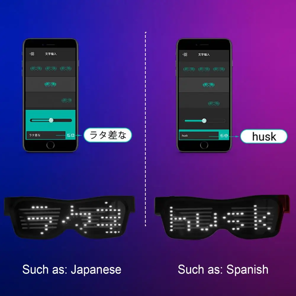 Magic Bluetooth Led Party Glasses APP Control Luminous Glasses USB Charge DIY Edit Multi-lingual Quick Flash Led Luminous Toys
Magic Bluetooth Led Party Glasses APP Control Luminous Glasses USB Charge DIY Edit Multi-lingual Quick Flash Led Luminous Toys