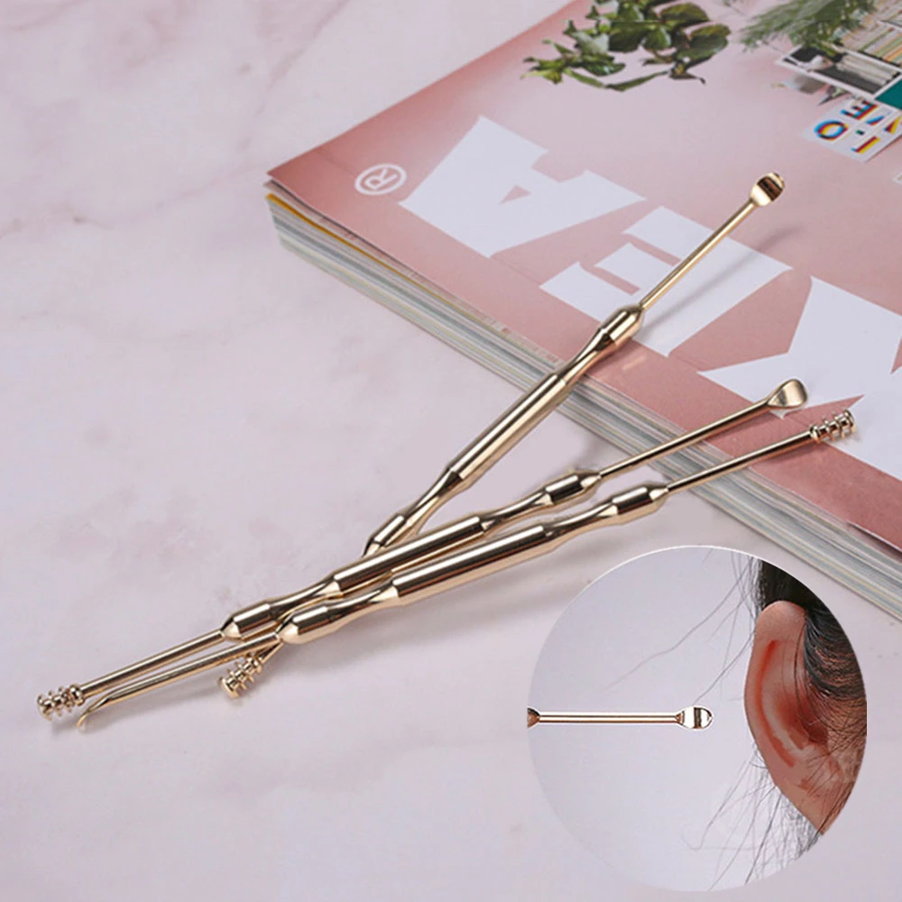 1 Pc Gold Plated Double Head Ears Dig Scoop Stainless Steel Spiral Type Ear Pick Home Travel Adults Earwax Removal Tool
1 Pc Gold Plated Double Head Ears Dig Scoop Stainless Steel Spiral Type Ear Pick Home Travel Adults Earwax Removal Tool