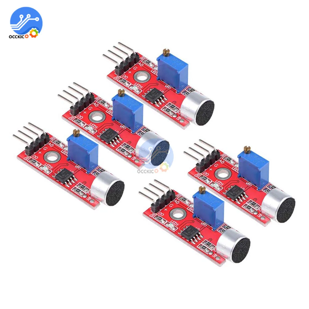 5pcs Sensitive Sound Microphone Sensor Detection Module For Arduino AVR PIC | Accessories