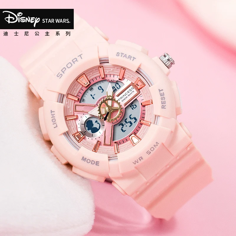 Часы наручные Disney женские оригинальные брендовые Многофункциональные цифровые
