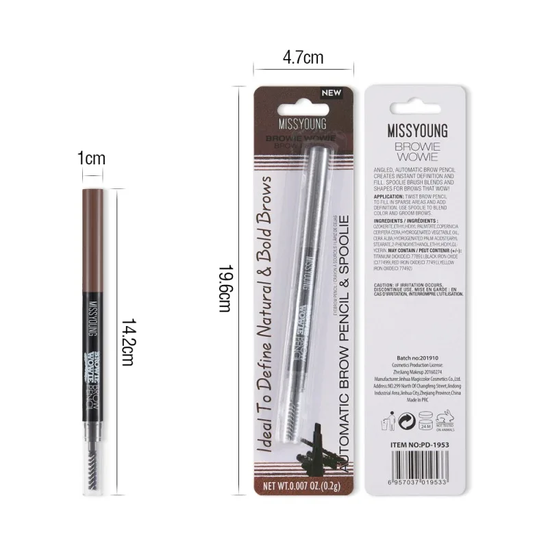 6 Colors Colorfast Eyebrow Pen Long-lasting Waterproof Smudge-proof Double-head Eyebrow Pencil
6 Colors Colorfast Eyebrow Pen Long-lasting Waterproof Smudge-proof Double-head Eyebrow Pencil