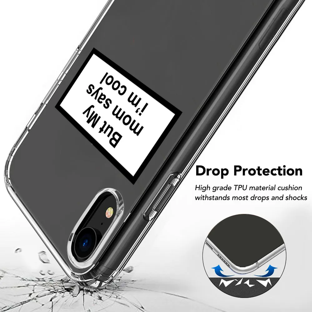 Чехол-накладка для iPhone 12 Mini 11 Pro MAX XR XS X 7 8 Plus SE 2020 прозрачный с забавными надписями |