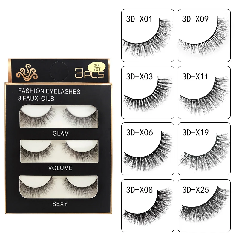 

YSDO 10 boxes false eyelashes wholesale natural long mink eyelashes 3d mink hair lashes 30 pairs makeup fake lashes extension DX