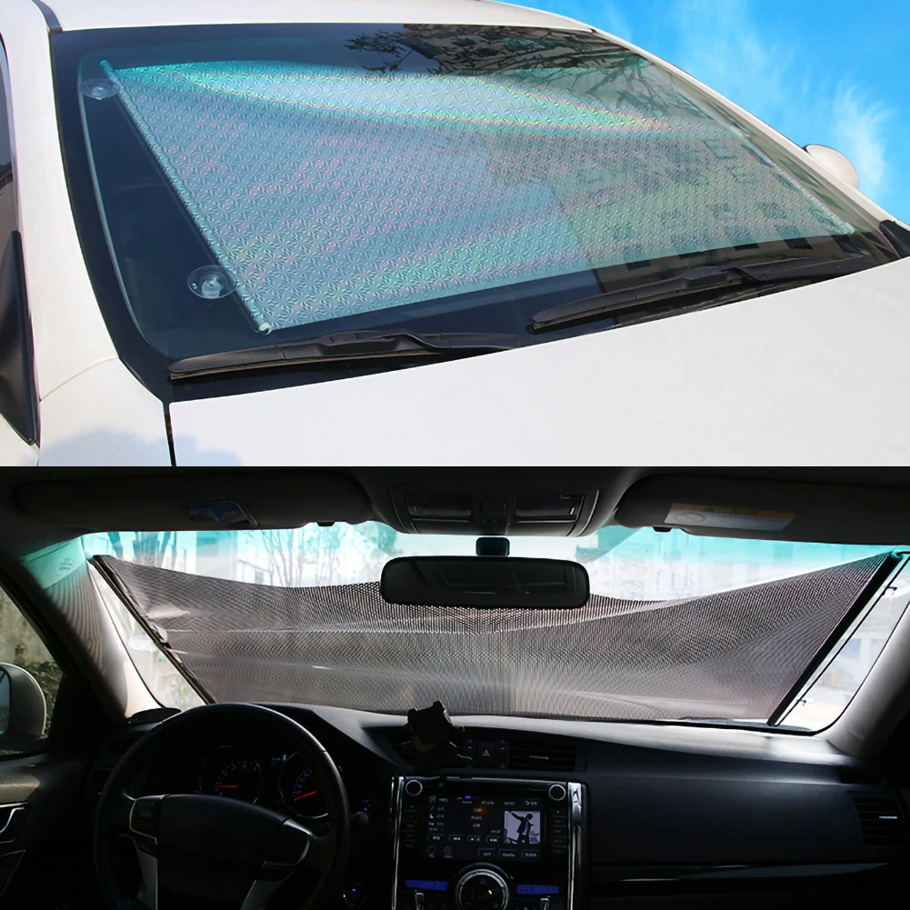 Car Retractable Front Window Sunshades Front Gear Automatic PVC Auto Windows Sun Shade Anti-UV Protection Visor Sun Shade Cover
Car Retractable Front Window Sunshades Front Gear Automatic PVC Auto Windows Sun Shade Anti-UV Protection Visor Sun Shade Cover