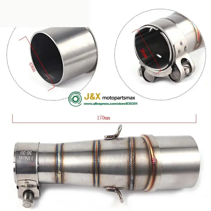 Ninja250R Ninja300 Motorcycle Exhaust middle pipe for Kawasaki Z250 2008-2015 Ninja 300 2013-2016 Ninja 250R 2008-2012
Ninja250R Ninja300 Motorcycle Exhaust middle pipe for Kawasaki Z250 2008-2015 Ninja 300 2013-2016 Ninja 250R 2008-2012