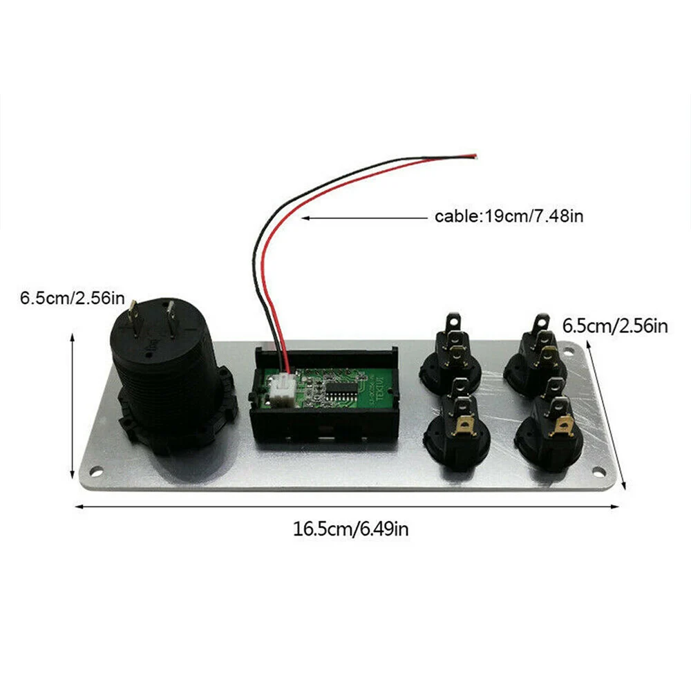 12V-24V Switches Panel Set Dual USB LED Lights Voltmeter Campervan RV Panel For Car Motorcycle Bus Seamboat
12V-24V Switches Panel Set Dual USB LED Lights Voltmeter Campervan RV Panel For Car Motorcycle Bus Seamboat