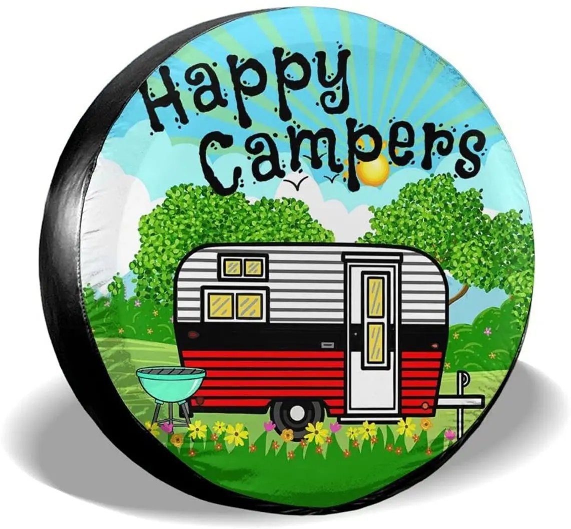 Happy Camper Spare Tire Cover Universal Tire Wheel Covers Fit for Camper,Rv, SUV, Trailer, Truck 15inch
Happy Camper Spare Tire Cover Universal Tire Wheel Covers Fit for Camper,Rv, SUV, Trailer, Truck 15inch