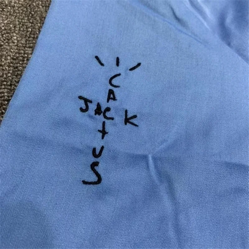 Scott 2021FW Travis Jackboys Work T Shirt Men Women Streetwear Blue Cactus Jack T-shirt Tees harajuku 
Scott 2021FW Travis Jackboys Work T Shirt Men Women Streetwear Blue Cactus Jack T-shirt Tees harajuku