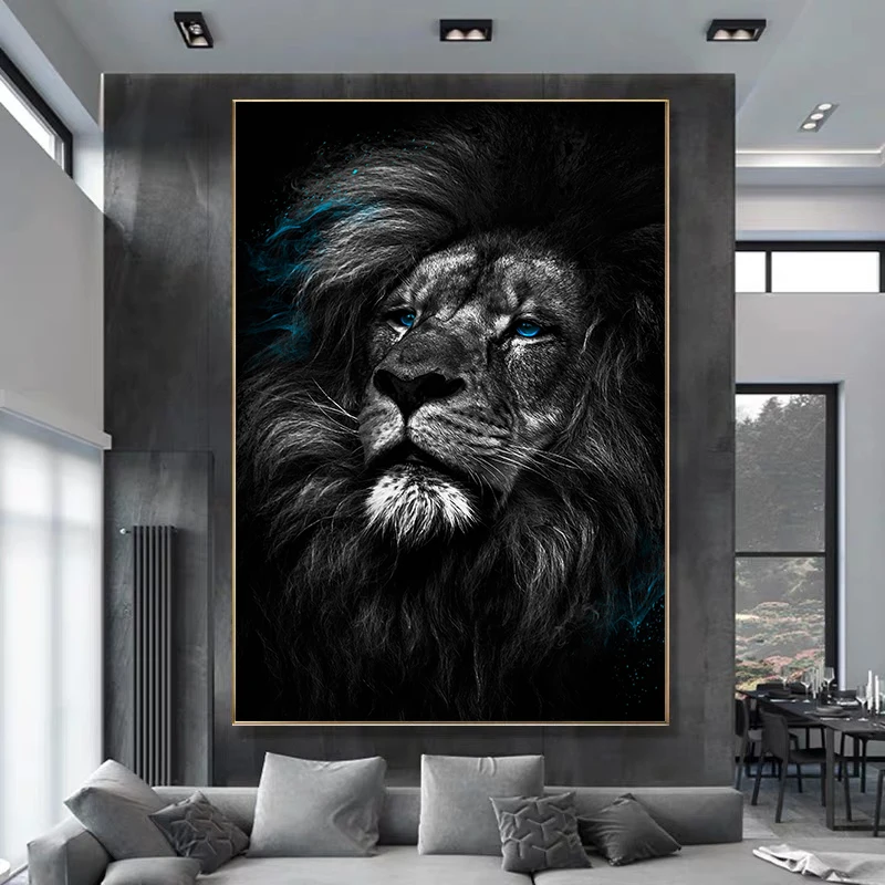 Ferocious Male Lion Posters Blue Eyes Animals Canvas Paintings and Prints Modern Wall Art Pictures for Living Room Home Decor
Ferocious Male Lion Posters Blue Eyes Animals Canvas Paintings and Prints Modern Wall Art Pictures for Living Room Home Decor