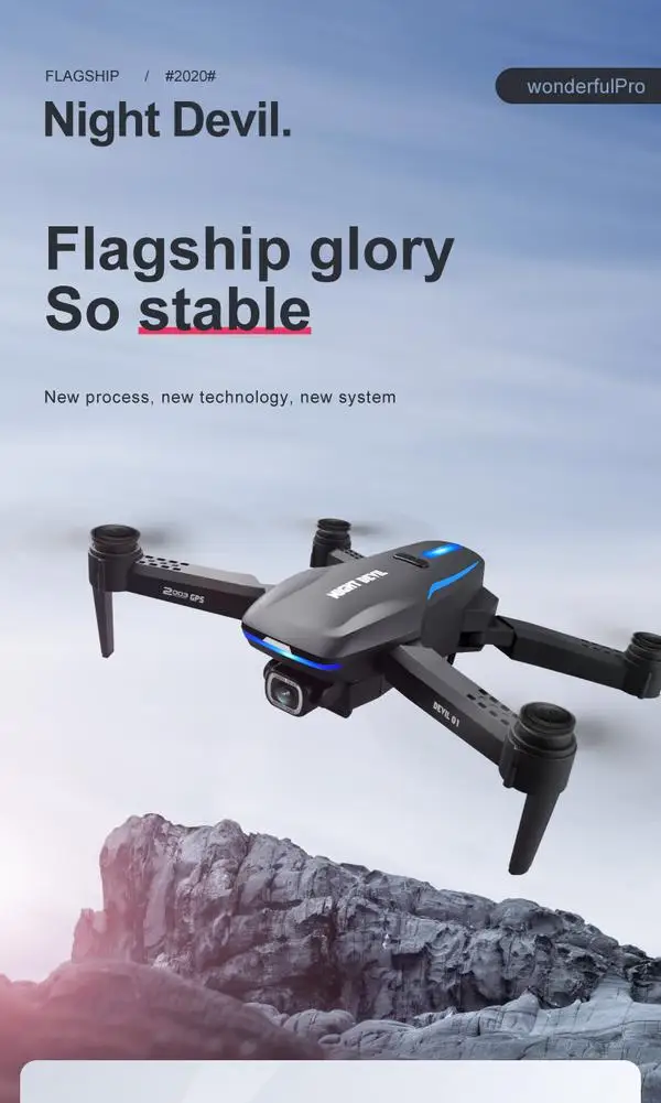 Night Devil 2003 GPS With 4K 5G 1080P Ajustable Camera 15mins Flight Time Optical Flow Positioning Foldable RC Quadcopter Drone
Night Devil 2003 GPS With 4K 5G 1080P Ajustable Camera 15mins Flight Time Optical Flow Positioning Foldable RC Quadcopter Drone