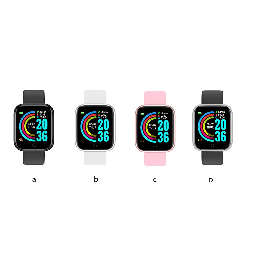 Для Android IOS Y68 Смарт-часы для женщин мужчин Спортивный Bluetooth Смарт-браслет монитор