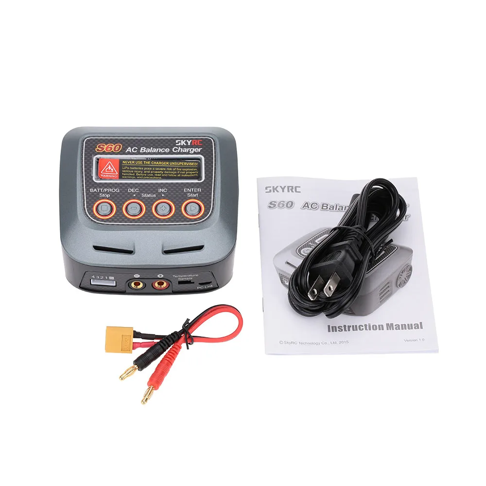 Интеллектуальное зарядное устройство переменного тока SKYRC S60/зарядное устройство Dis с несколькими режимами зарядки для аккумуляторов LiPo LiHV ... 
Интеллектуальное зарядное устройство переменного тока SKYRC S60/зарядное устройство Dis с несколькими режимами зарядки для аккумуляторов LiPo LiHV ...