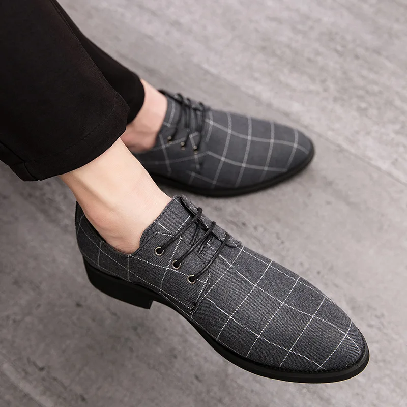 Туфли мужские классические заостренный носок на шнуровке Классическая деловая