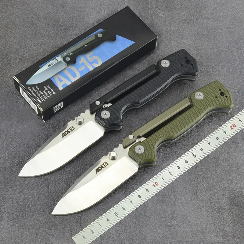 AD15 Cold Finish Steel Sharp Blade Tactical Knife G10 Handle Camping Rescue Outdoor Survival Folding knife pocket EDC Tool
AD15 Cold Finish Steel Sharp Blade Tactical Knife G10 Handle Camping Rescue Outdoor Survival Folding knife pocket EDC Tool