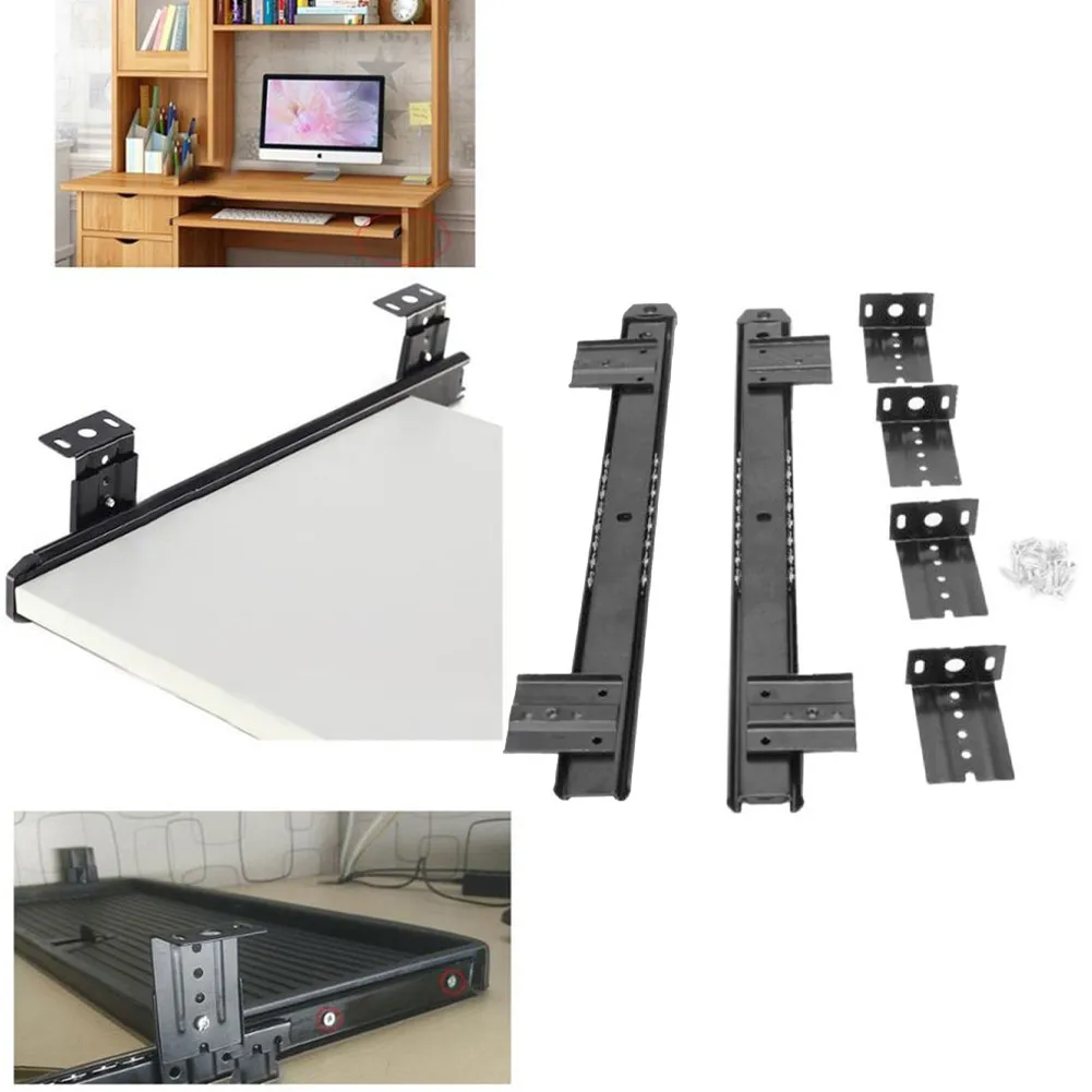 The Double Rows Of Solid Steel Balls Computer Desk Drawer Slides Keyboard Lifting Bottom Bracket Damping Buffer Rail 35mmx350mm
The Double Rows Of Solid Steel Balls Computer Desk Drawer Slides Keyboard Lifting Bottom Bracket Damping Buffer Rail 35mmx350mm