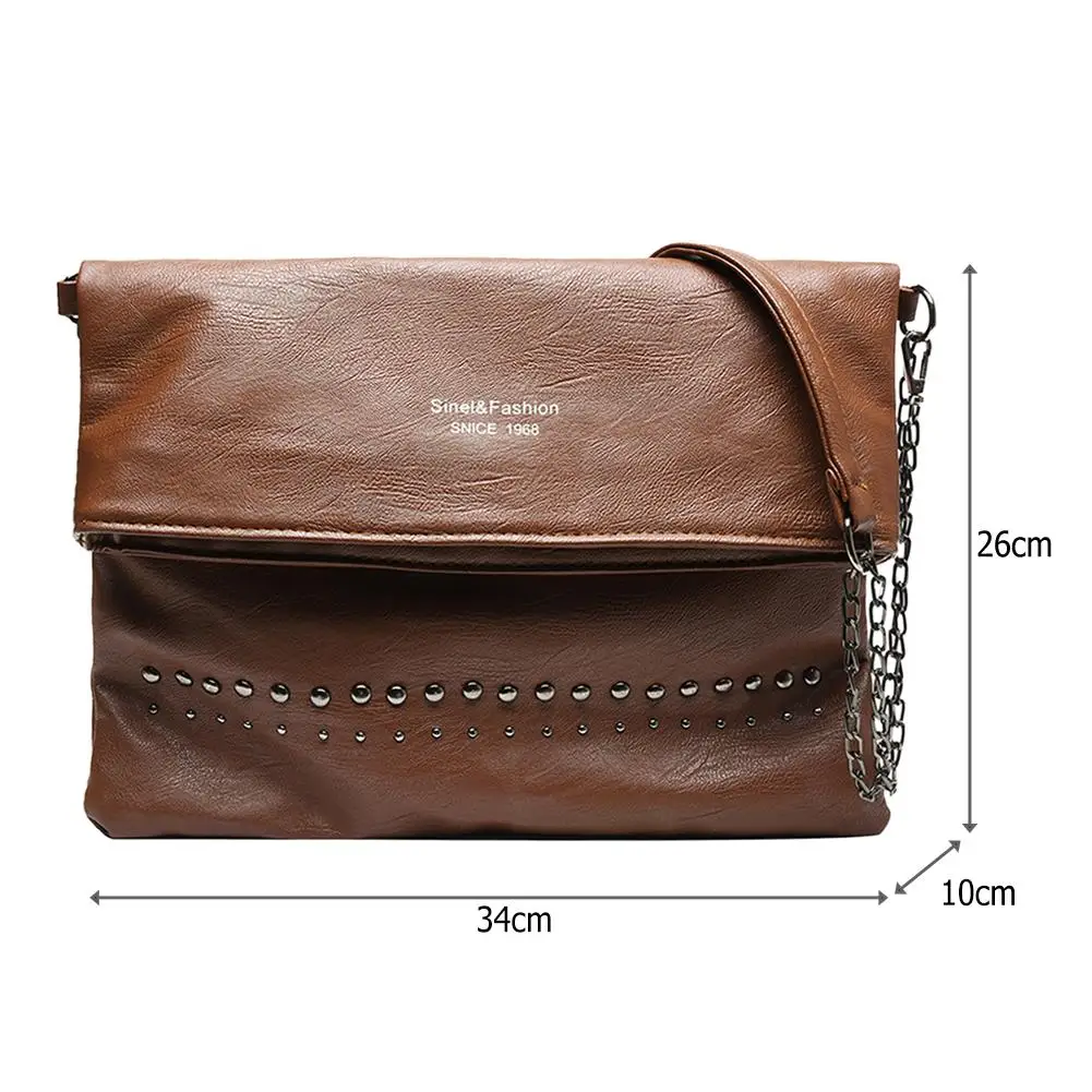 Hot Sale Handbags Skillful Manufacture Fashion Rivet Leather Crossbody Handbag Women Retro Large Shoulder Messenger Bag
Hot Sale Handbags Skillful Manufacture Fashion Rivet Leather Crossbody Handbag Women Retro Large Shoulder Messenger Bag