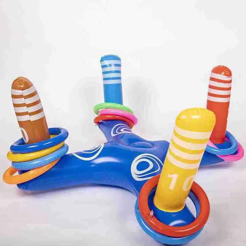 Inflatable Ring Toss Pool Game Toy with 4 Rings Inflatable Throwing Ferrule Kids Outdoor Pool Beach Summer Water Swimming Toys
Inflatable Ring Toss Pool Game Toy with 4 Rings Inflatable Throwing Ferrule Kids Outdoor Pool Beach Summer Water Swimming Toys
