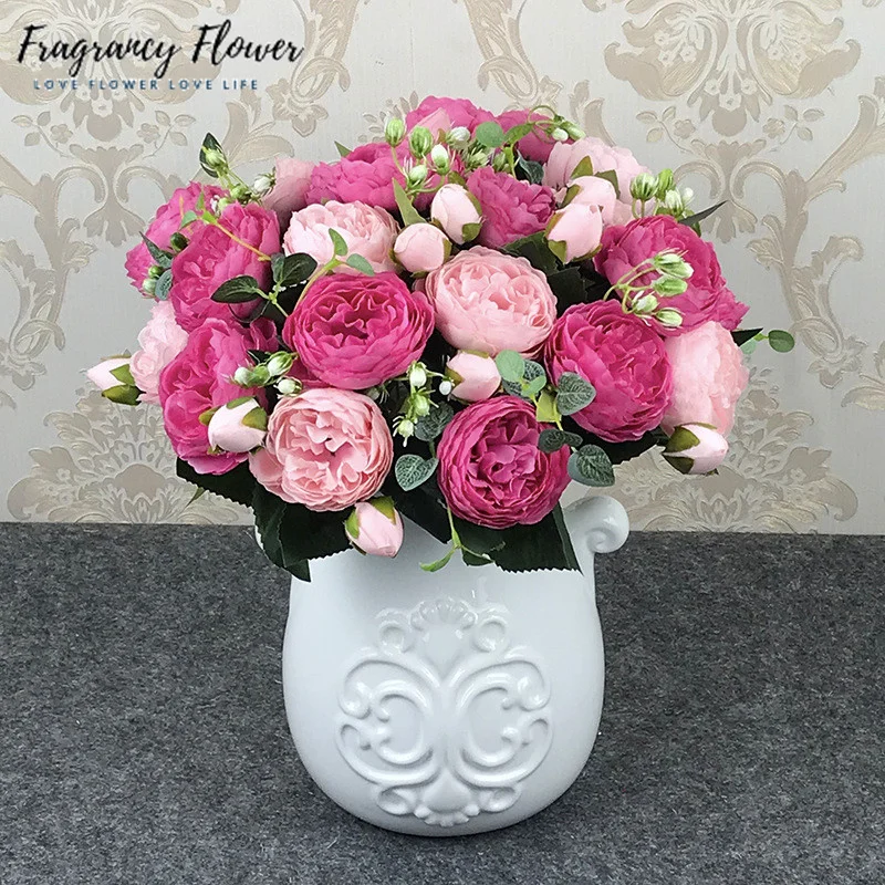 Fake Flowers Vintage Artificial Peony Silk Flowers for Home Wedding Decoration Party Office Garden Fall Decor Girl Gift
Fake Flowers Vintage Artificial Peony Silk Flowers for Home Wedding Decoration Party Office Garden Fall Decor Girl Gift