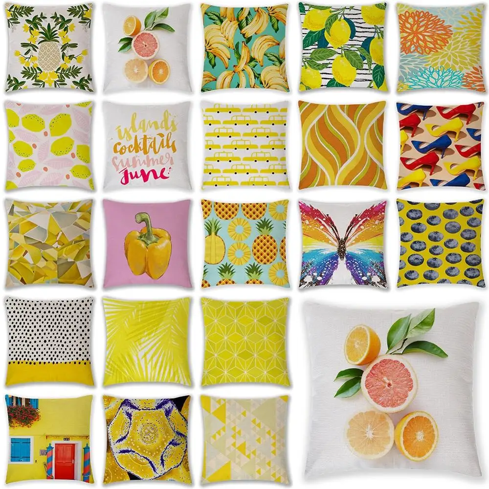 18" Yellow Cotton Linen Pillow Case Sofa Car Home Office Living Room Waist Throw Cushion Cover Fashion Home Decoration
18" Yellow Cotton Linen Pillow Case Sofa Car Home Office Living Room Waist Throw Cushion Cover Fashion Home Decoration