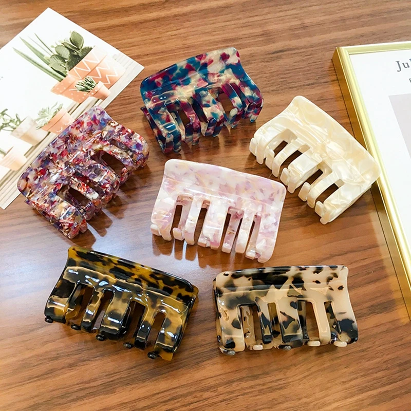 New Fashion Korean Women Hair Claws Colorful Geometric Acetate Hairpin Crab Acrylic Hair Clips For Women Girls Hair Accessories
New Fashion Korean Women Hair Claws Colorful Geometric Acetate Hairpin Crab Acrylic Hair Clips For Women Girls Hair Accessories