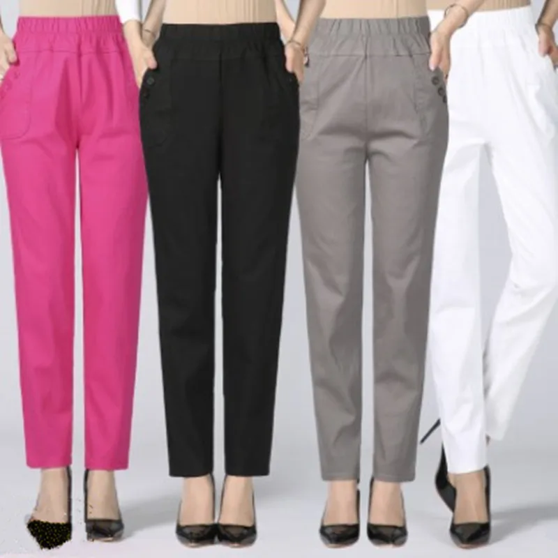 Mother Summer Pants Women High Waist Solid Casual Pant Trousers Cotton Ankle-Length Pants 638
Mother Summer Pants Women High Waist Solid Casual Pant Trousers Cotton Ankle-Length Pants 638
