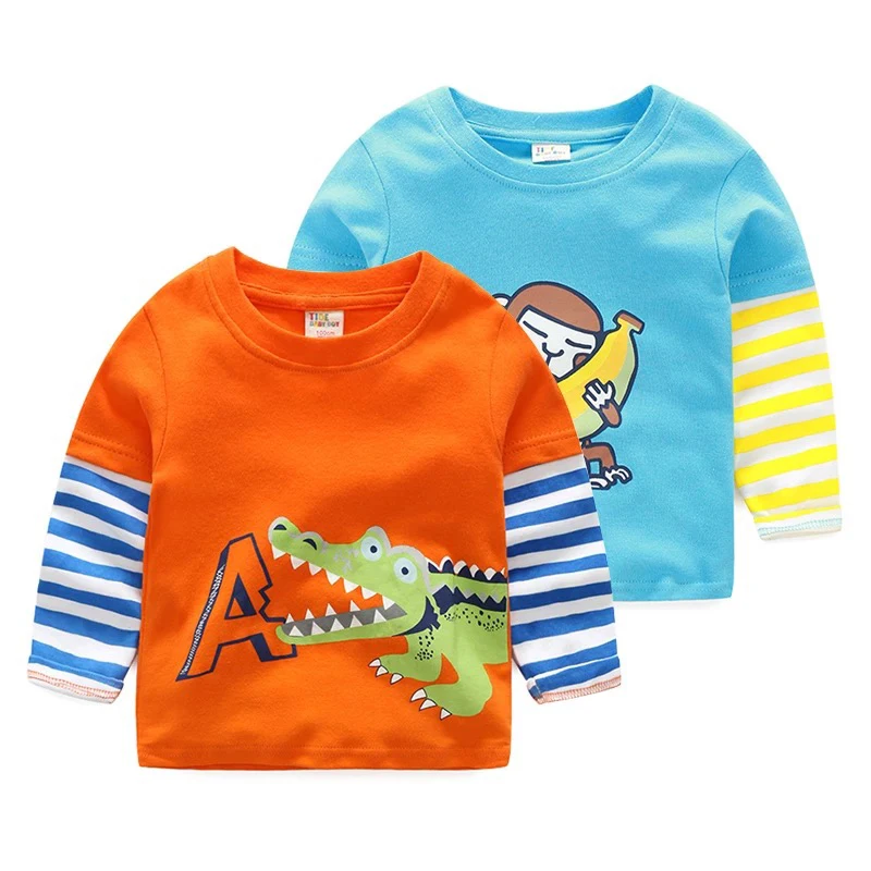 Children Long Sleeve T Shirt 2022 Cartoon Anime Crocodile Monkey Print Korean Fashion Spliced Striped Casual Toddler Boy Clothes
Children Long Sleeve T Shirt 2022 Cartoon Anime Crocodile Monkey Print Korean Fashion Spliced Striped Casual Toddler Boy Clothes