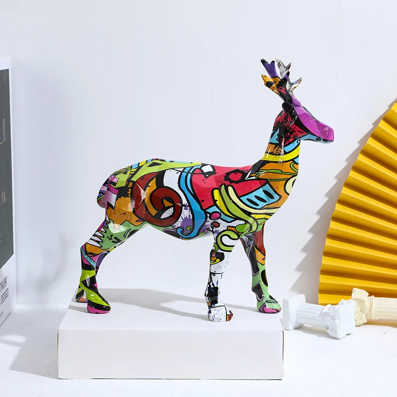 Creative Colorful Elk Sculpture Statue Mascot Exquisite Crafts Ornament Art Figurine Office Decoration Business Gift
Creative Colorful Elk Sculpture Statue Mascot Exquisite Crafts Ornament Art Figurine Office Decoration Business Gift