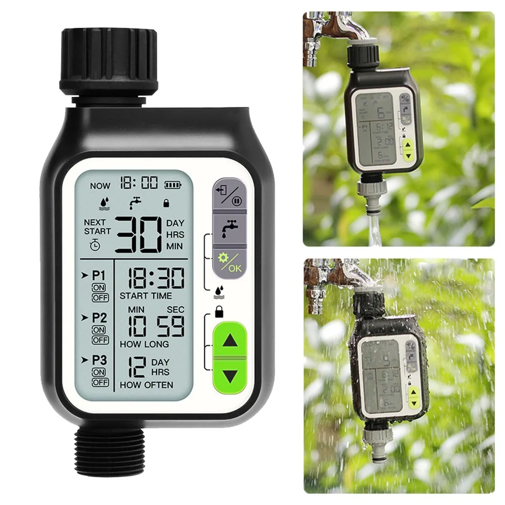 Rain Sensor Timing Irrigation Controller W/ LCD Screen Automatic Water Tap For Outdoor Yard Farm Garden Supply Tools Accessories
Rain Sensor Timing Irrigation Controller W/ LCD Screen Automatic Water Tap For Outdoor Yard Farm Garden Supply Tools Accessories